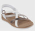 Sandale casual, dama, SKECHERS BOBS DESERT KISS LOW PEAK RANK 114709-WHT alb, textil